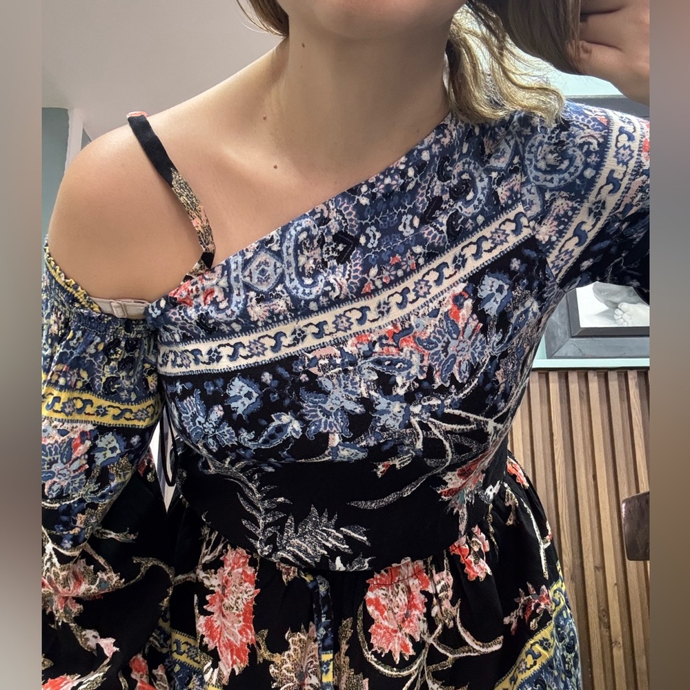 Free People Floral Off-Shoulder Dress XS